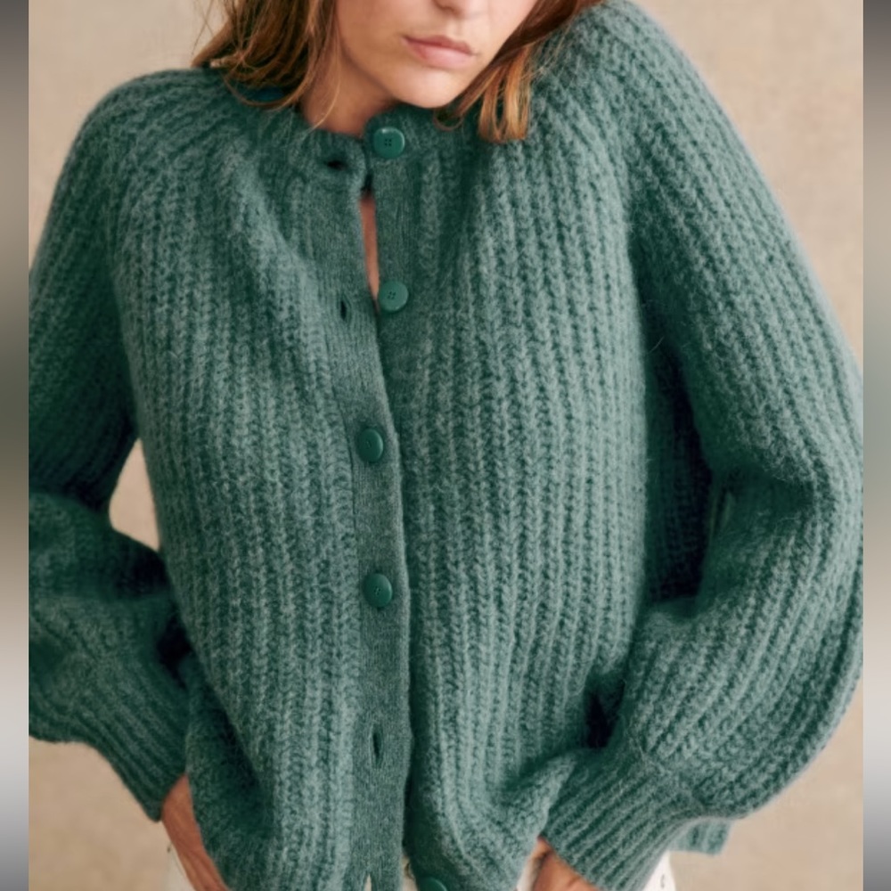 Sezane Emile Cardigan in Sage!